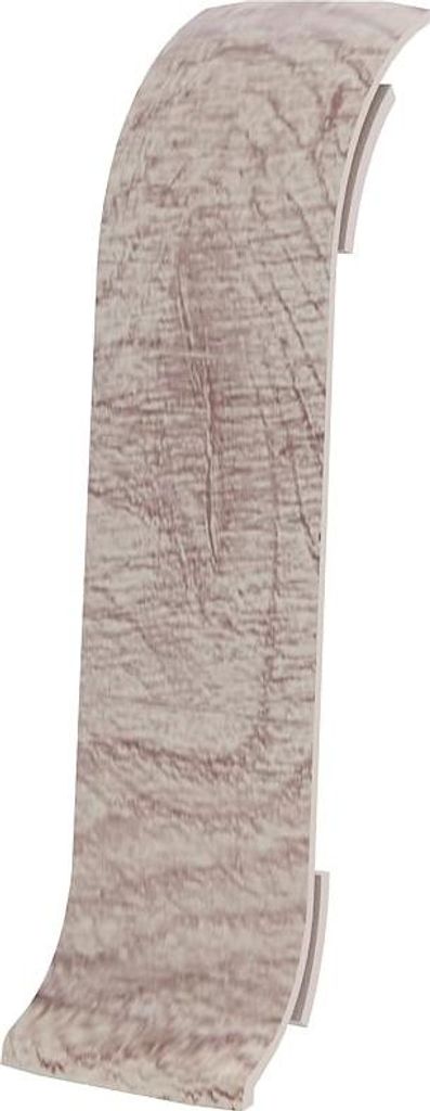 VILO FLEX Mittelverbinder 55 mm 2 Stück Hellgraues Holz – Wasserfester PVC Sockelleisten Verbinder für Fußleisten & Laminat