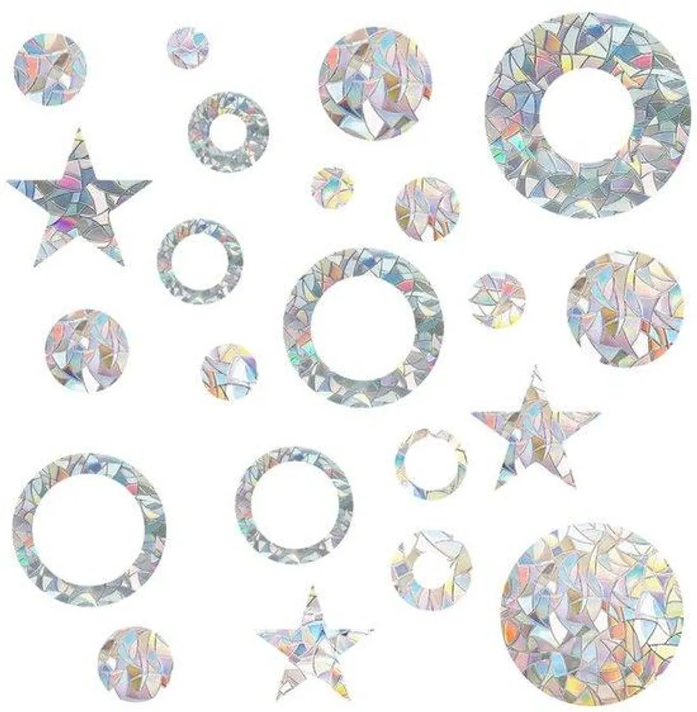 39 Stickers vitres arc-en-ciel anti-oiseaux - Décoration baies vitrées