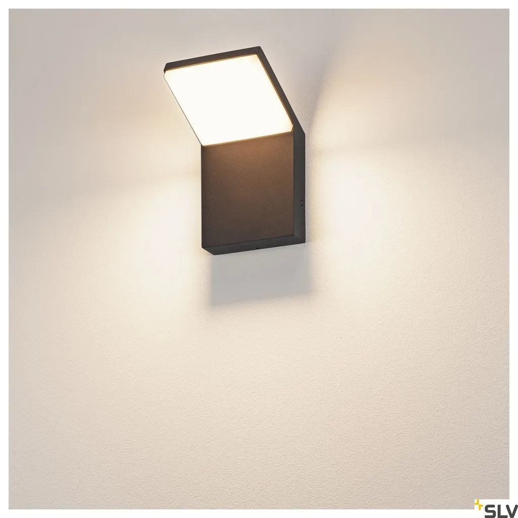 Éclairage de façade LED Ordi anthracite IP44 idéal pour entrée maison