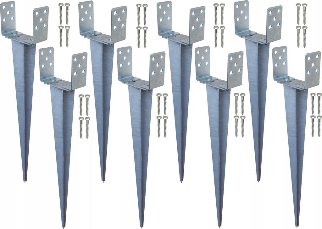 Regulierte Pfostenbasis 120 Cm FEINZ Verstellbar 0- Stabil Und Langlebig Verzinkt 8X