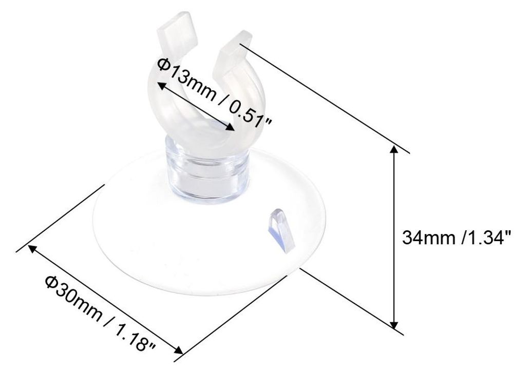 20 Stš¹ck Aquarium Ersatz Saugnapf Saugnapfklammern Rohrhalter Luftpumpenzubeh?r 13mm Klar