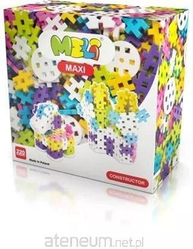 Meli Maxi Constructor Pink Set – 220 Bausteine für kreative Mädchen ab 1 Jahr