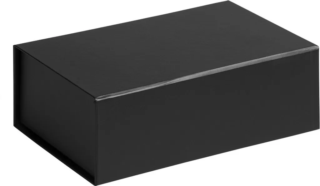 Scatola regalo con cerniera, scatola magnetica plastificata opaca NERO Formato 22x16x7cm 10 pz.