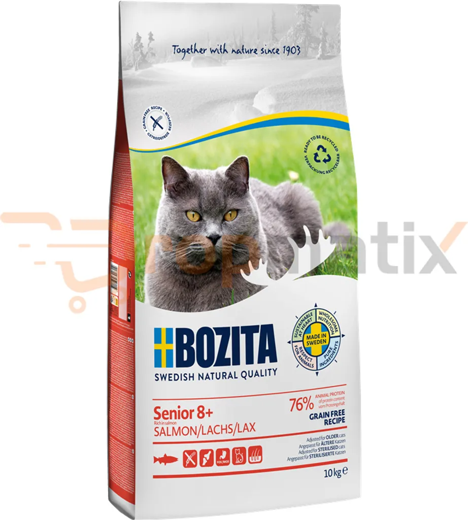 Digestion Difficile Chat Senior ? Bozita Saumon Sans Céréales 10kg