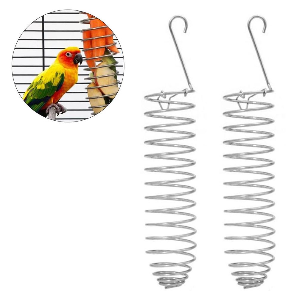 2er Set Vogel-Futterhalter – für Äpfel, Karotten & Gemüse, fördert natürliches Picken, für verschiedene Ziervögel, leicht zu reinigen, Ede...