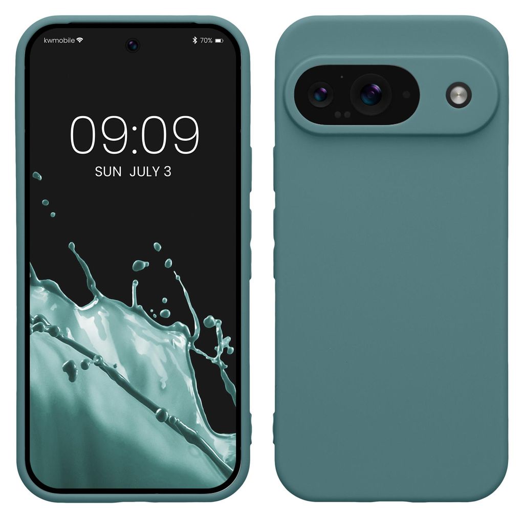 kwmobile Handyhülle für Google Pixel 9 Hülle - weiches Handy Silikon Case - Schutzhülle Cover - Arctic Night