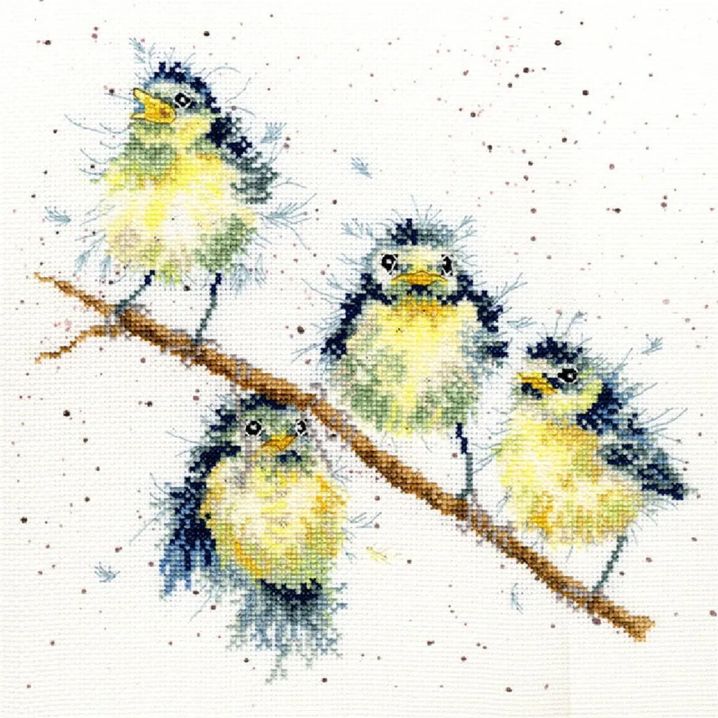 Bothy Threads Sweet Tweet Kit Point de Croix Compté 26x26cm XHD4