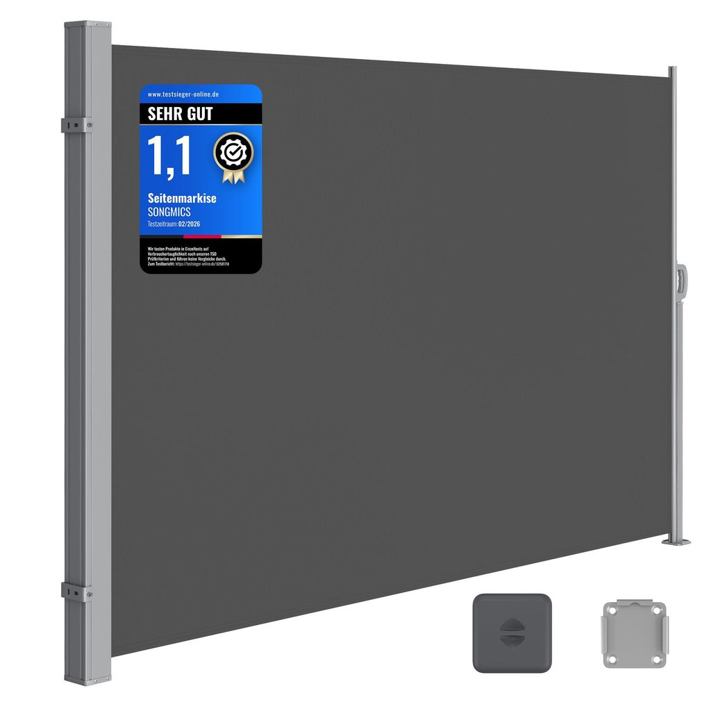 SONGMICS Seitenmarkise, ausziehbar, 160 x 450 cm, aus 220 Produktbild 
