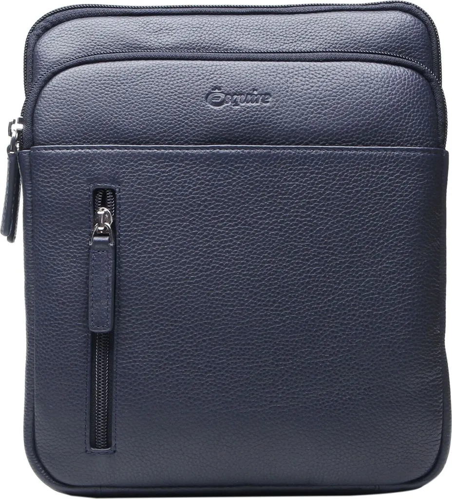 Borsa Uomo Esquire Oxford Blu - Crossbody in Pelle Darkblue