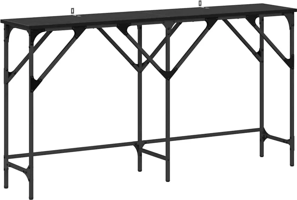Consolle Rovere Nero 140x29x75 cm - Elegante Mobile Ingresso Design
