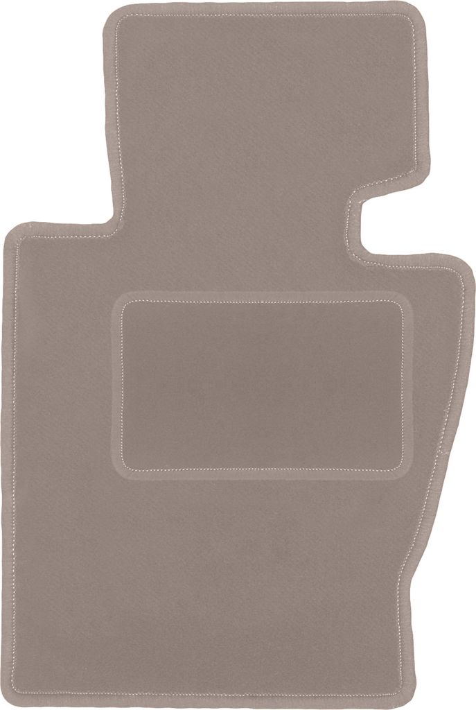 Fahrerfußmatte Velours beige passend für BMW X3 E83 (2003-2010, SUV) – mit Befestigungen – passgenau