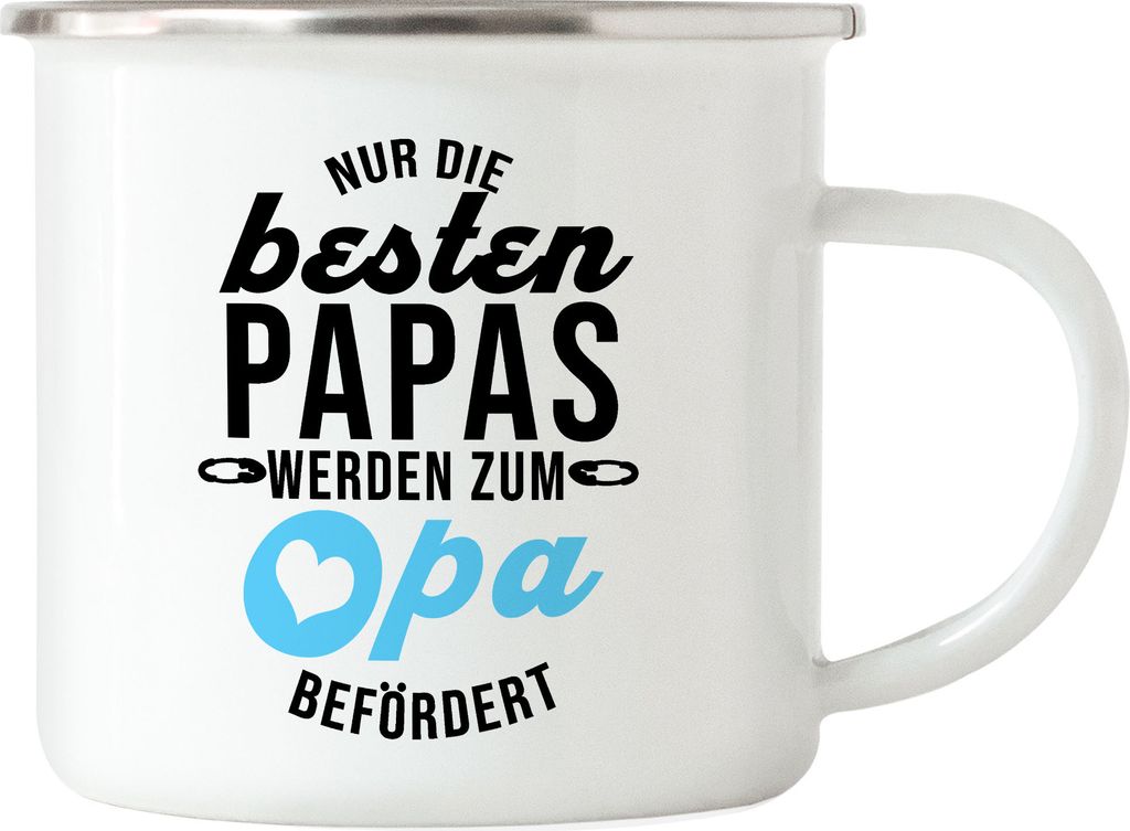 Nur Die Besten Papas Werden Zum Opa Befördert Emaille Tasse Geschenk Ankündigung Schwangerschaft Enkelkinder