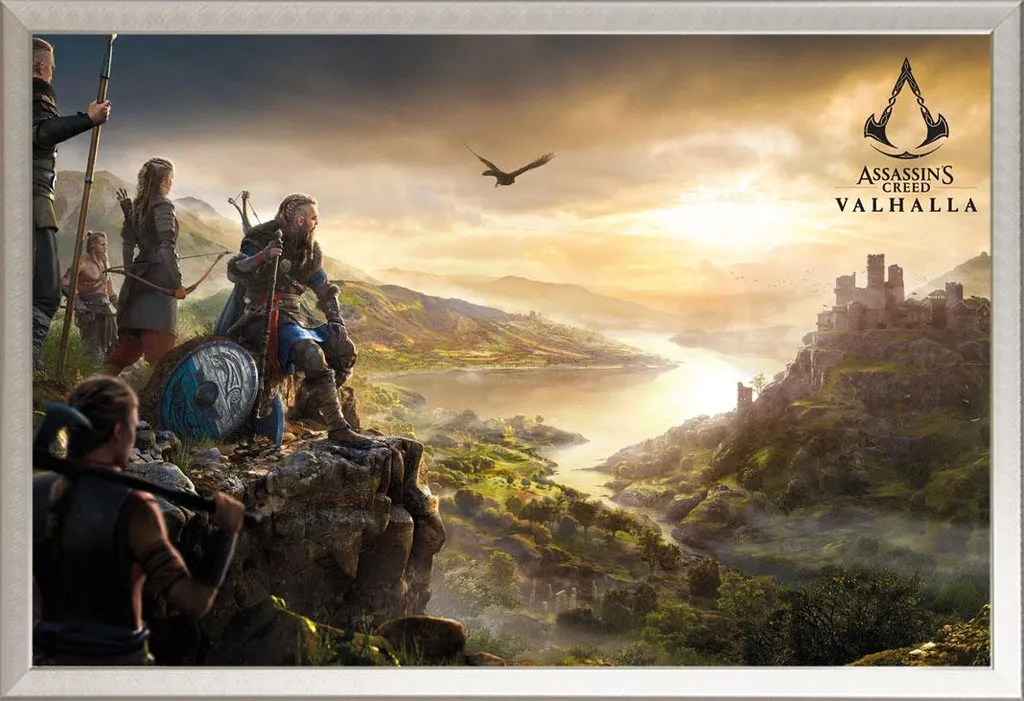 Poster Assassin's Creed Valhalla Vista + Cornice Shinsuke Argento 61x91.5