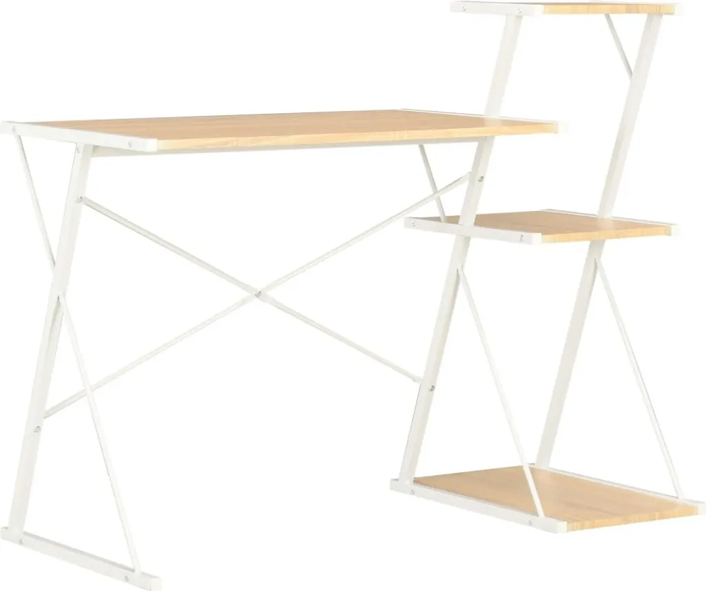 Recensione Scrivania The Living Store 116x50x93 cm Bianco Rovere