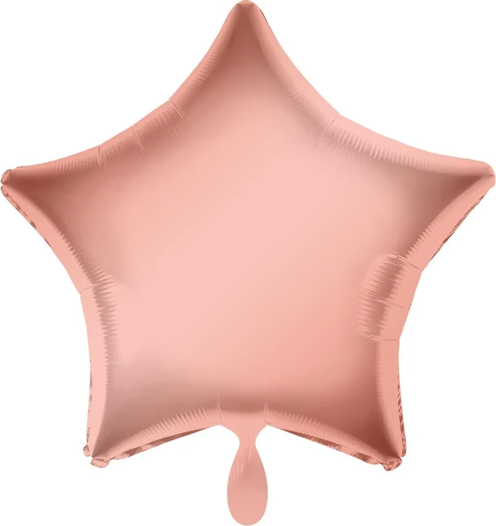 Ballon étoile rose doré 45cm en mylar résistant avec finition brillante