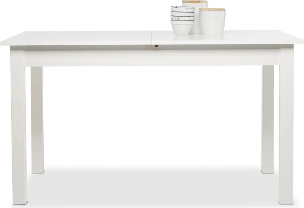 Table blanche modulable avec rallonges Intertrade 001288 solide et chic - 11