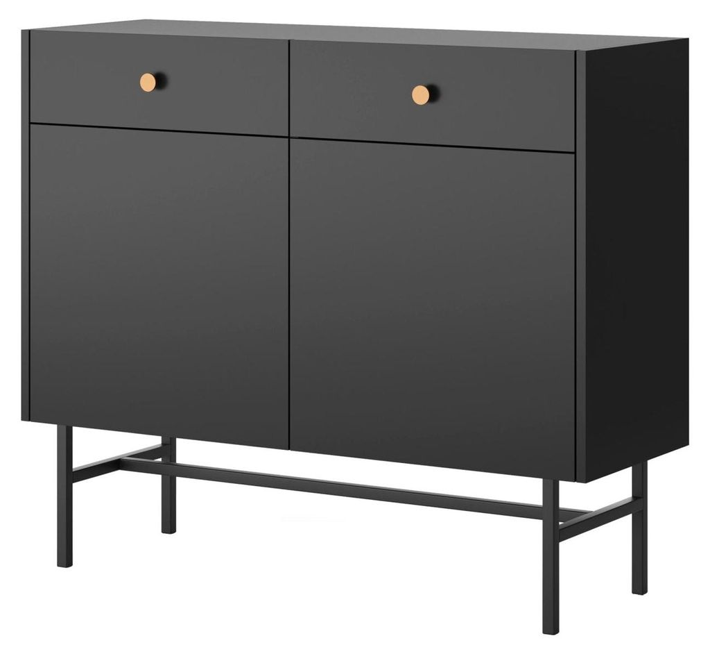 Selsey Divenos - Sideboard 2-türig, Schwarz, 104 cm Produktbild 