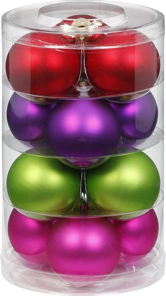 Weihnachtskugeln Happy Xmas | Ø 6 cm | 12 Stück | Glas | Produktbild 