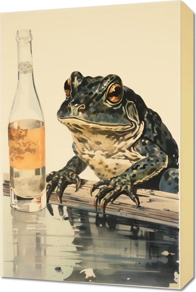 Bild 40x60cm Reflexionen des Teichhahns