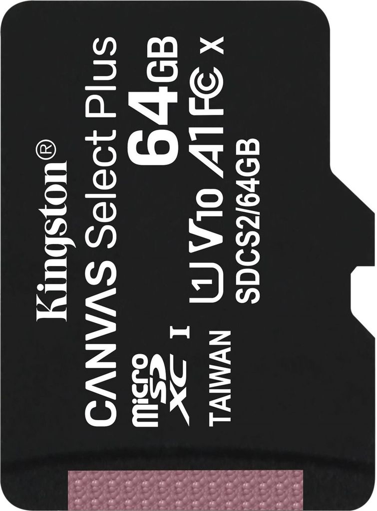 SD MicroSD Card  64GB Kingston SDXC Canvas+ (Class10) o.Ad Immagine del prodotto 
