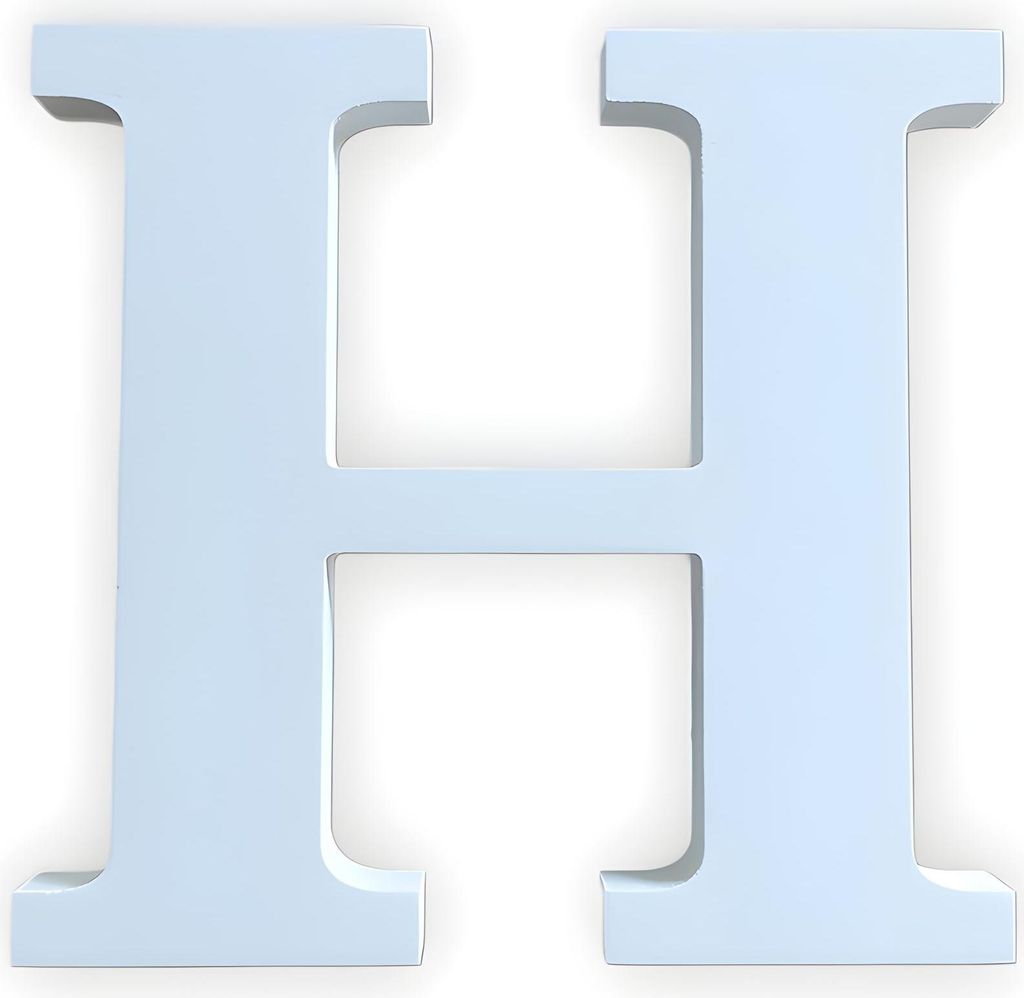 Lettera di legno bianca, circa 20 cm, spessore 1,8 cm, Immagine del prodotto 