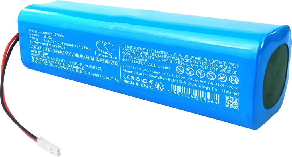 Batterie 5200mAh pour Netbot LS27 LS23+ remplaçant le modèle Ikohs 88303