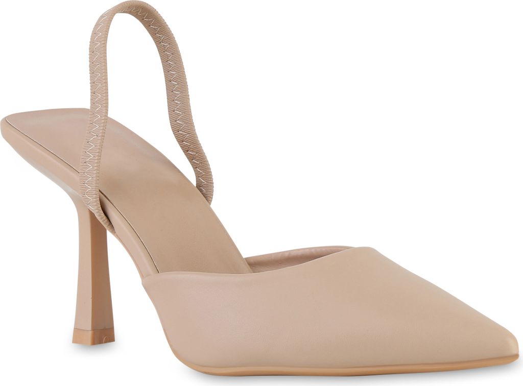 VAN HILL Damen Slingpumps Pumps Spitze Stiletto Klassische Produktbild 