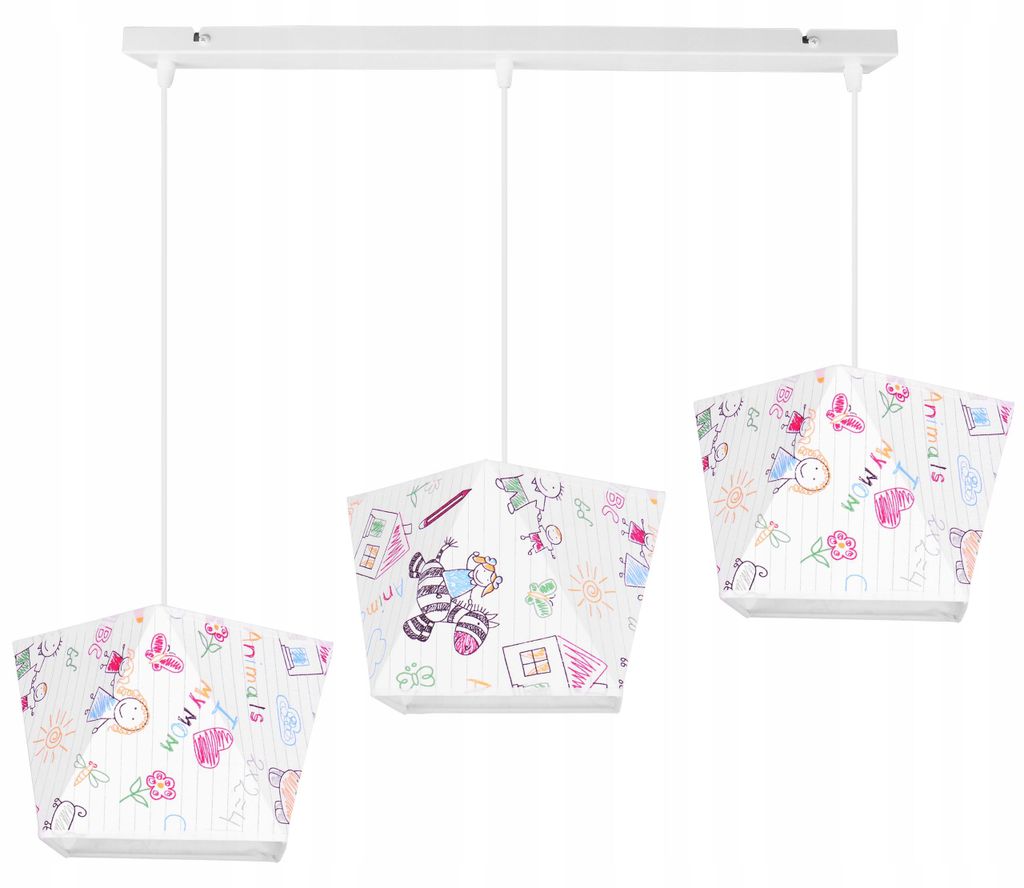 Kinder Hängelampe Deckenlampe Kronleuchter mit Lampenschirm Produktbild 