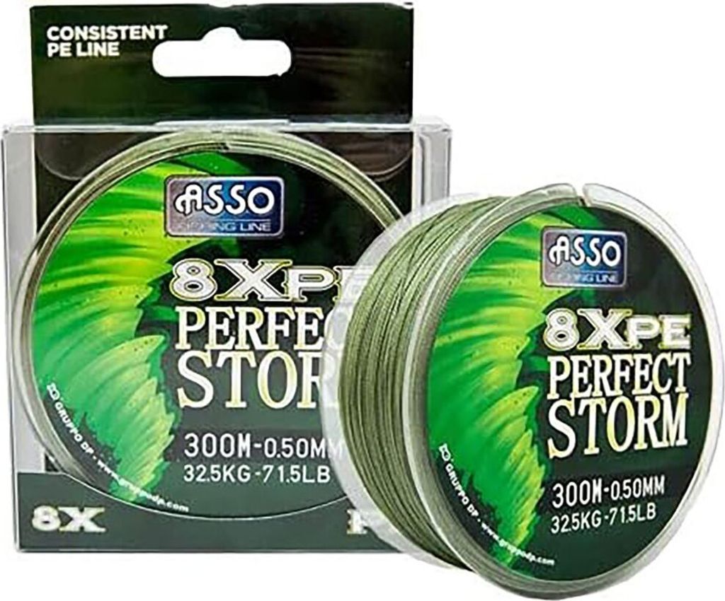 Asso 8x Perfect Storm 300 M Geflochtene Schnur Durchsichtig 0.320 mm Durchsichtig 0.320 mm