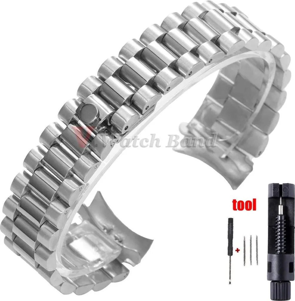 Cinturino Orologio Acciaio 20mm Argento - Senza Logo Ricambio Premium