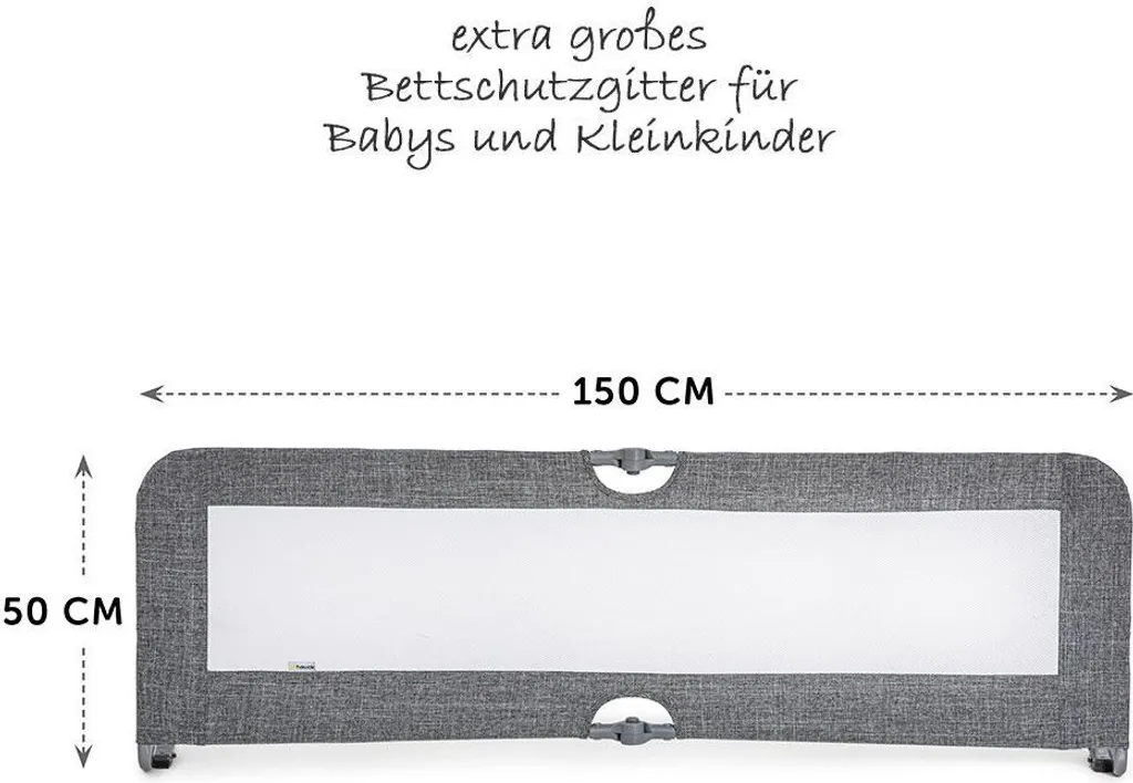 Protection de lit pliable 150 cm avec filet de sécurité respirant - 3