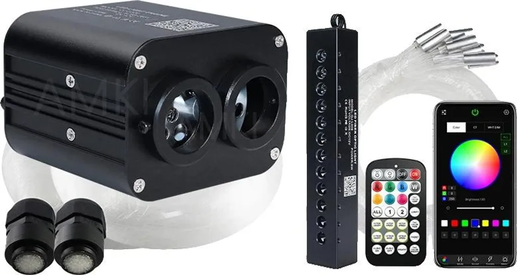 Kit Fibre Optique Voiture Ciel Étoilé RGBW 710 LEDs - Meteor Mix 4M