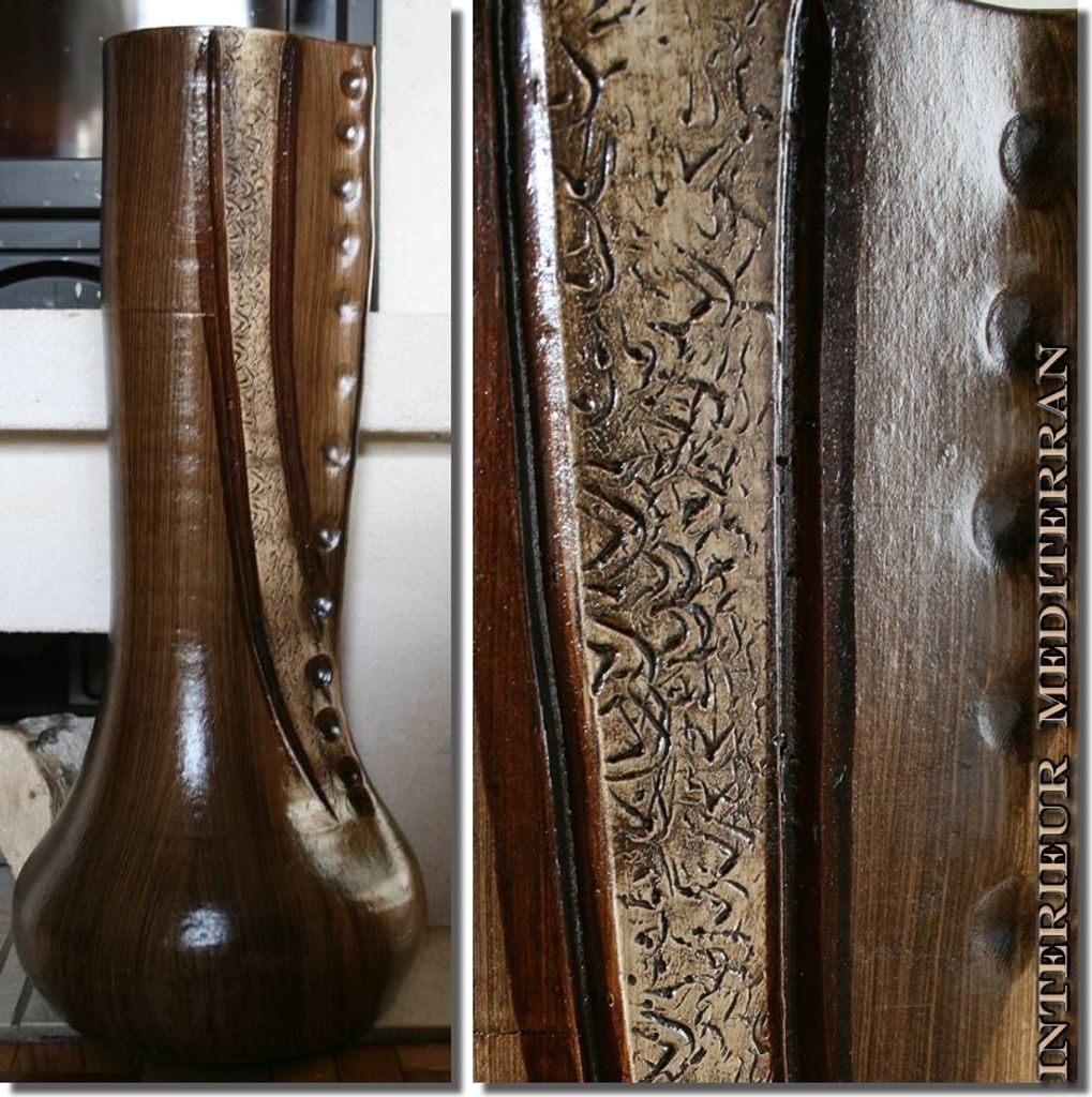 BODENVASE "FALLUS" - Größe: ca.50 CM Schwarzbraun Produktbild 