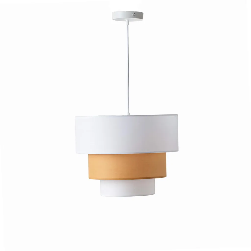 Lampada a sospensione tessile colorata a tre livelli E27 diametro 38 cm * 30 cm "LEVEL"