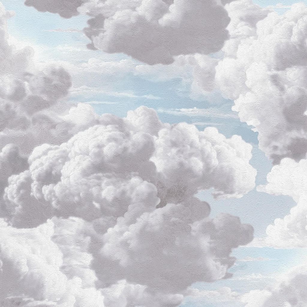 Profhome 399856-GU Natur Tapete Wolken matt blau weiß platin-grau 5,33 m2