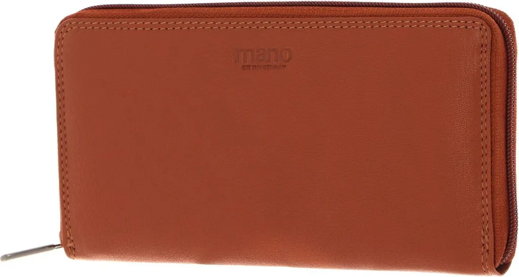 Mano Donna Giulia Portafoglio Continental in Pelle Cognac | Vera Pelle