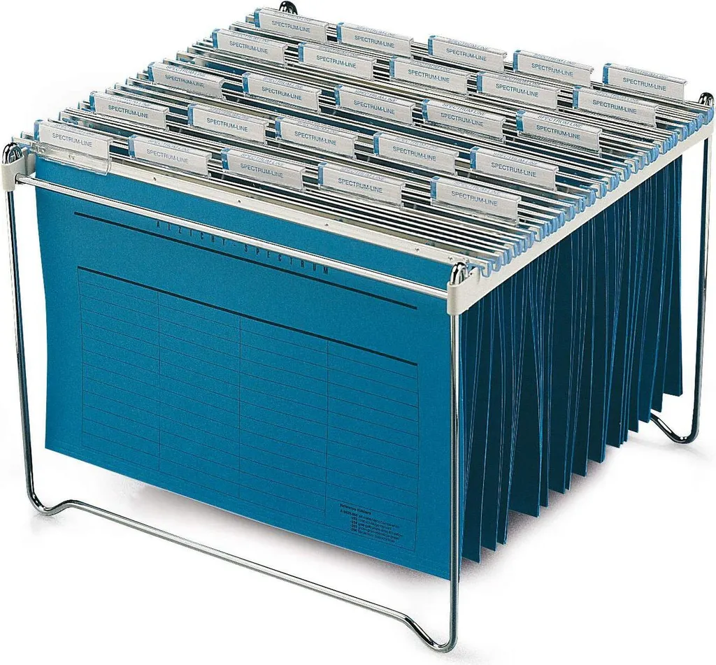 Support pour dossiers suspendus A4+ en métal argenté robuste DURABLE