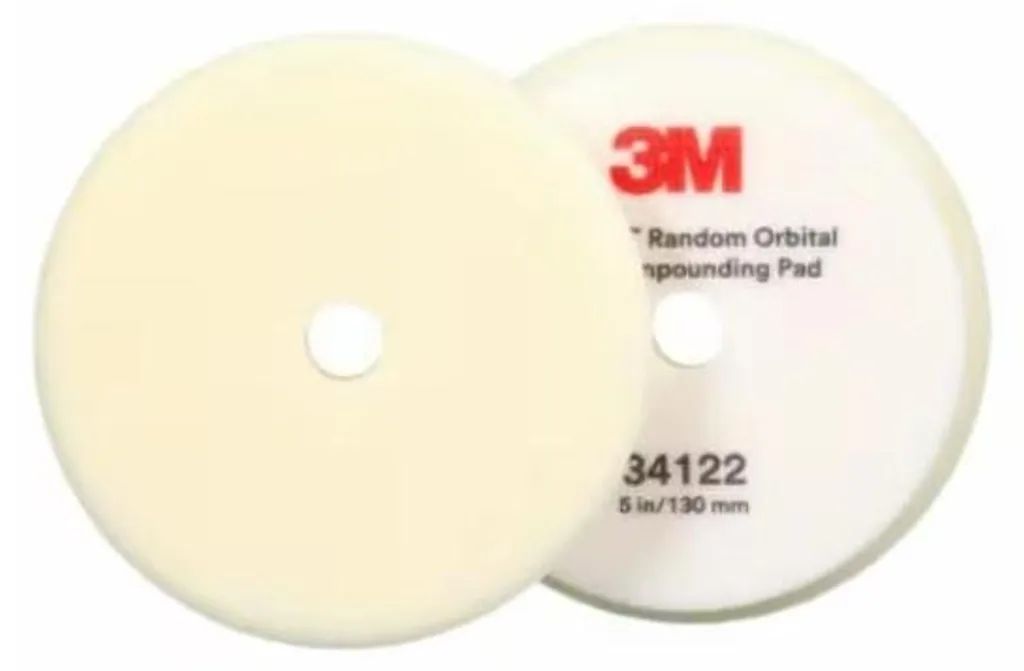 Tampon de polissage solide 3M 130 mm en mousse ferme blanche