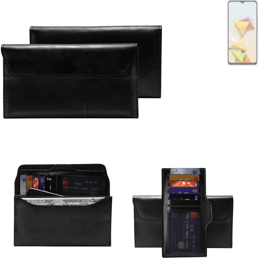 K-S-Trade Handy Hülle kompatibel mit ZTE Blade A73 5G Schutz Hülle Tasche Schutz Case Handytasche Kunstleder schwarz, 1x