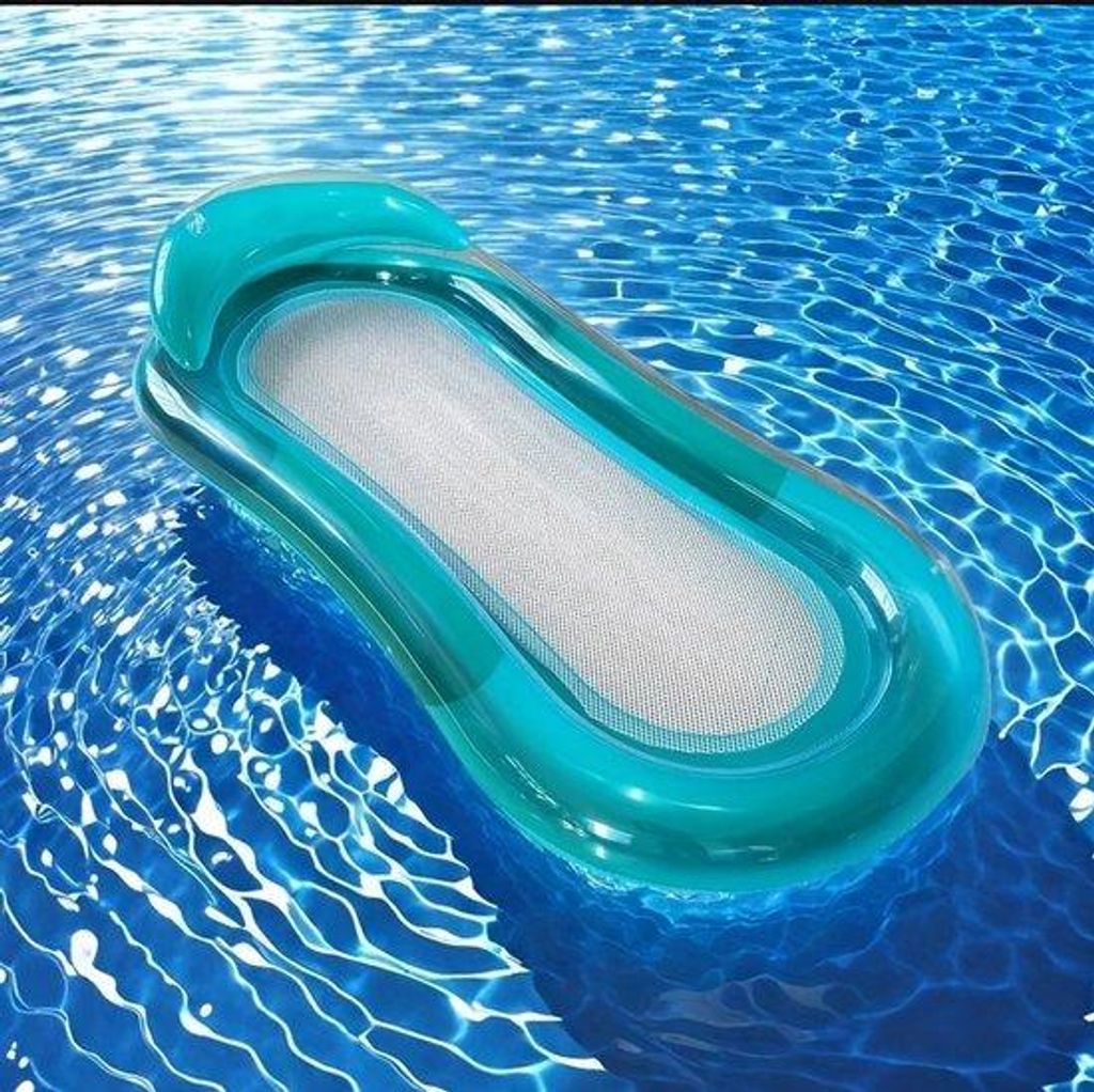 Luftreise-Wasserliege für Erwachsene mit Rückenlehne, ideal für Entspannung am Pool und Strand. Perfekt für Sommer-Schwimmpartys, bietet Tragf...