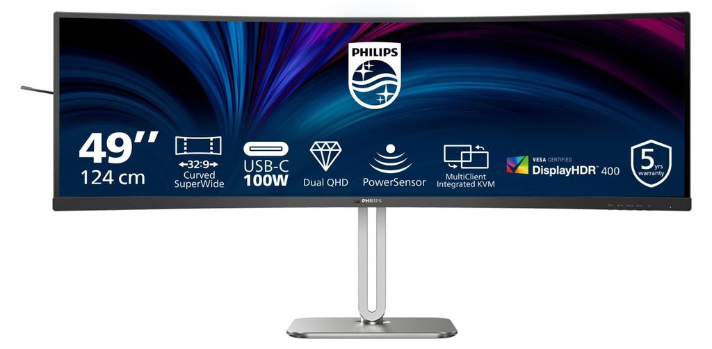 Philips 124,0cm(48,8") 49B2U5900C 32:09 2xHDMI+DP+USB-C lift