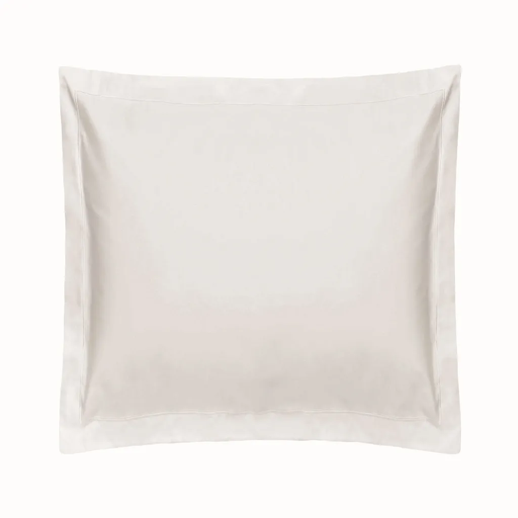 Taie de coussin luxe en satin de coton blanc 1000 fils Belledorm BM127