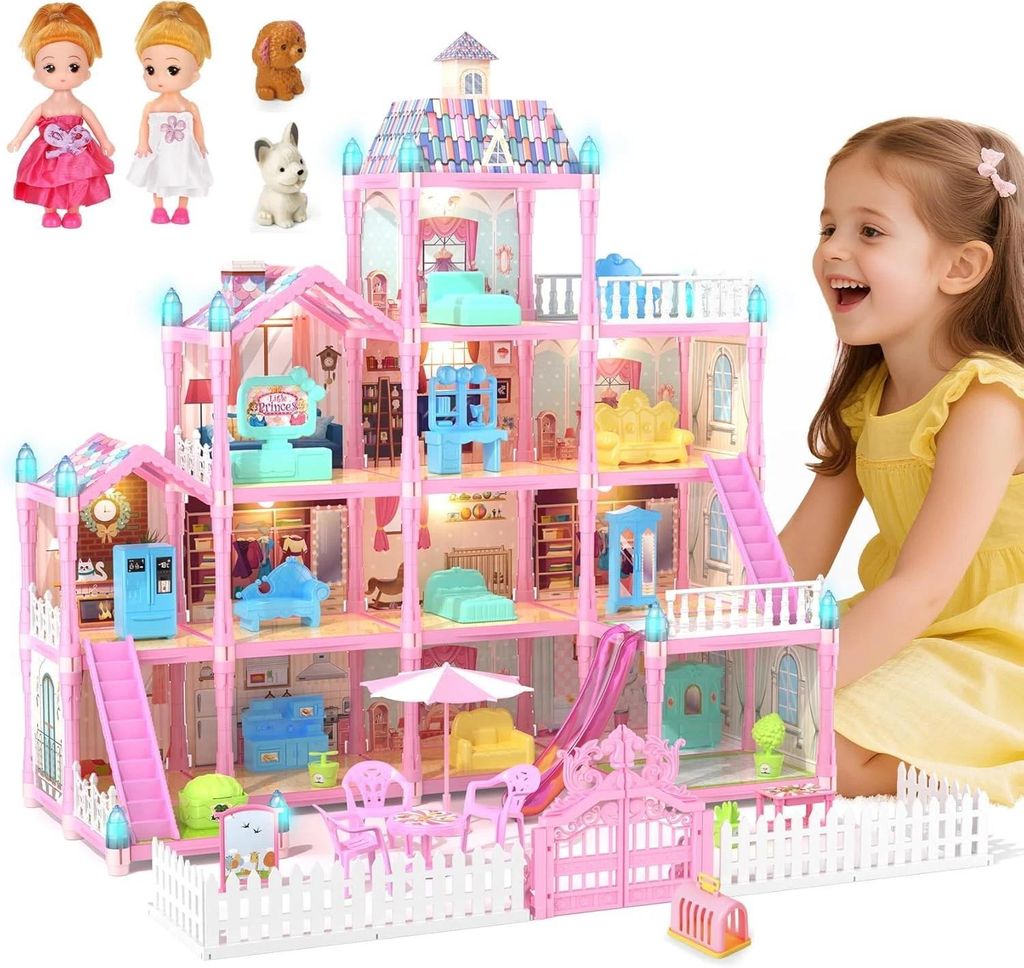 275pcs Puppenhaus Puppenhaus Bausatz DIY Puppenhaus Tragbar Produktbild 