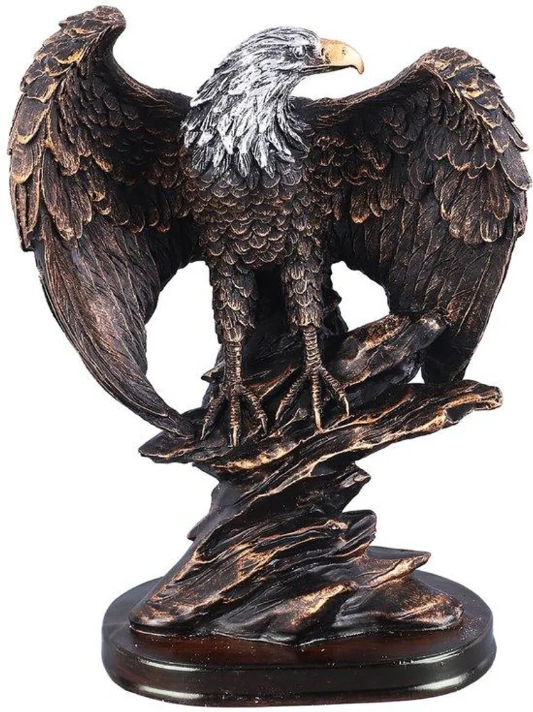 Figurine d'aigle réaliste en résine 30cm pour décoration de bureau