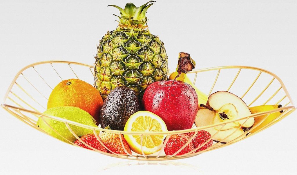 Metall Obstkorb Küche Moderne Obstschale Obstschalen Obstschüssel Praktischer Obstkörbe Deko Drahtkorb für Gemüse Obst Brot, Gold