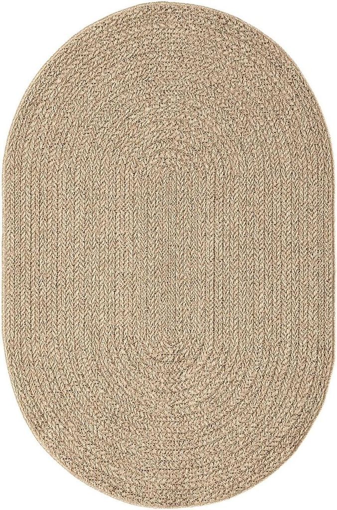 Outdoorteppich Terasse Balkon Indoor Robust Teppich Jute-Look
