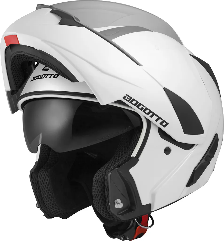 Bogotto V280 Casque Pliable Blanc XS - Protection Moto Modulable Homologuée