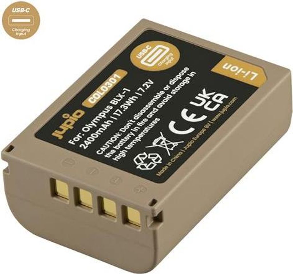 JUPIO Olympus BLX-1 Ultra USB-C Akku