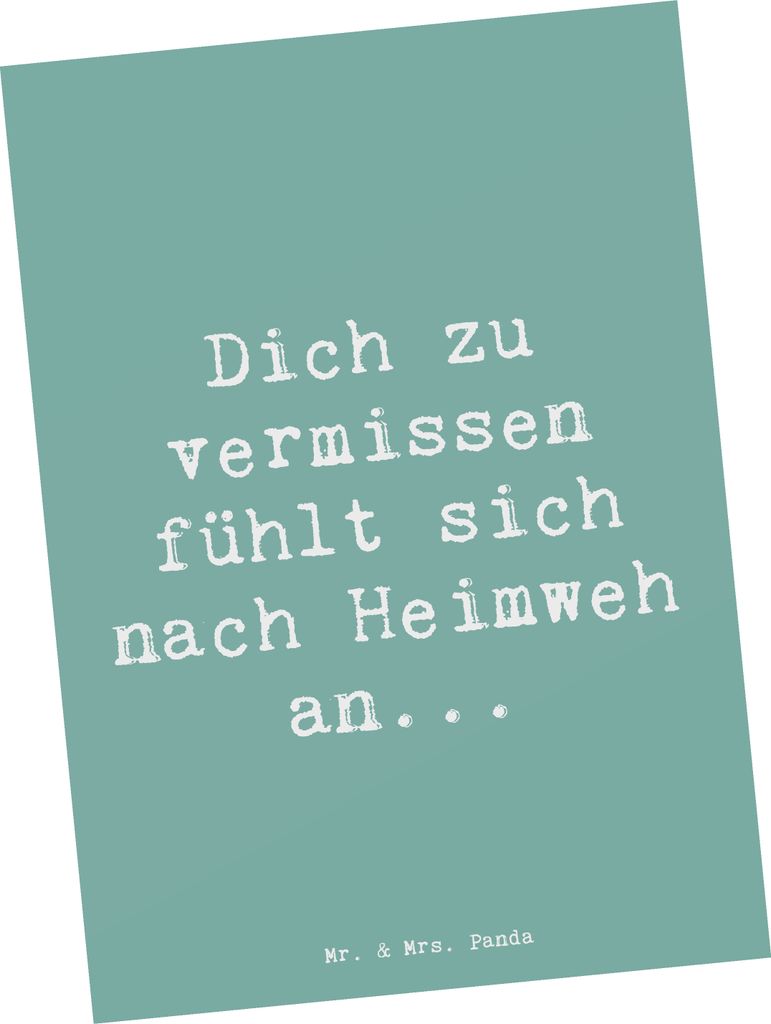 Mr. & Mrs. Panda Postkarte Spruch Heimweh Sehnsucht - Meeresbrise - Geschenk, Erinnerung, Gefühle, Fotokarte, Emotionen, Ansichtskarten, Stimmung,...