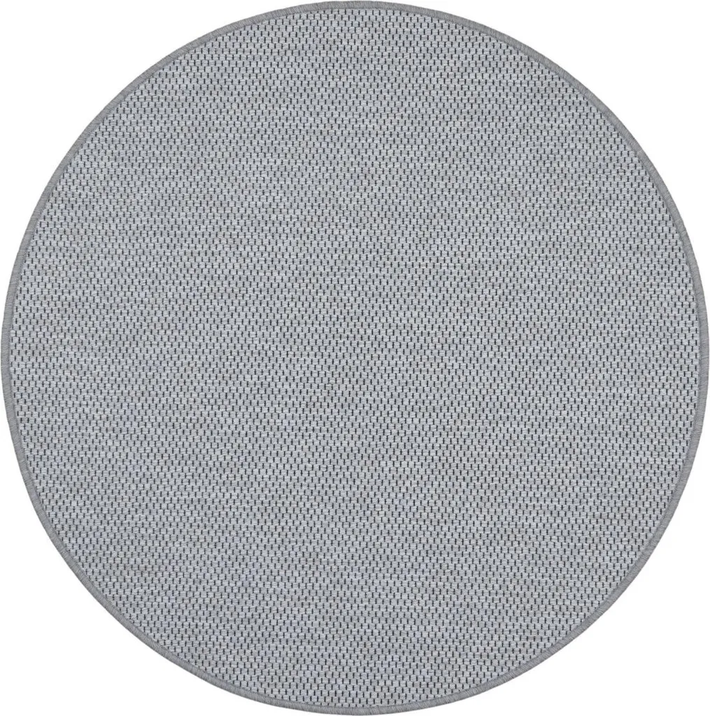 Tapis rond Nature platine 120 cm - Tapis de salon design gris métallisé